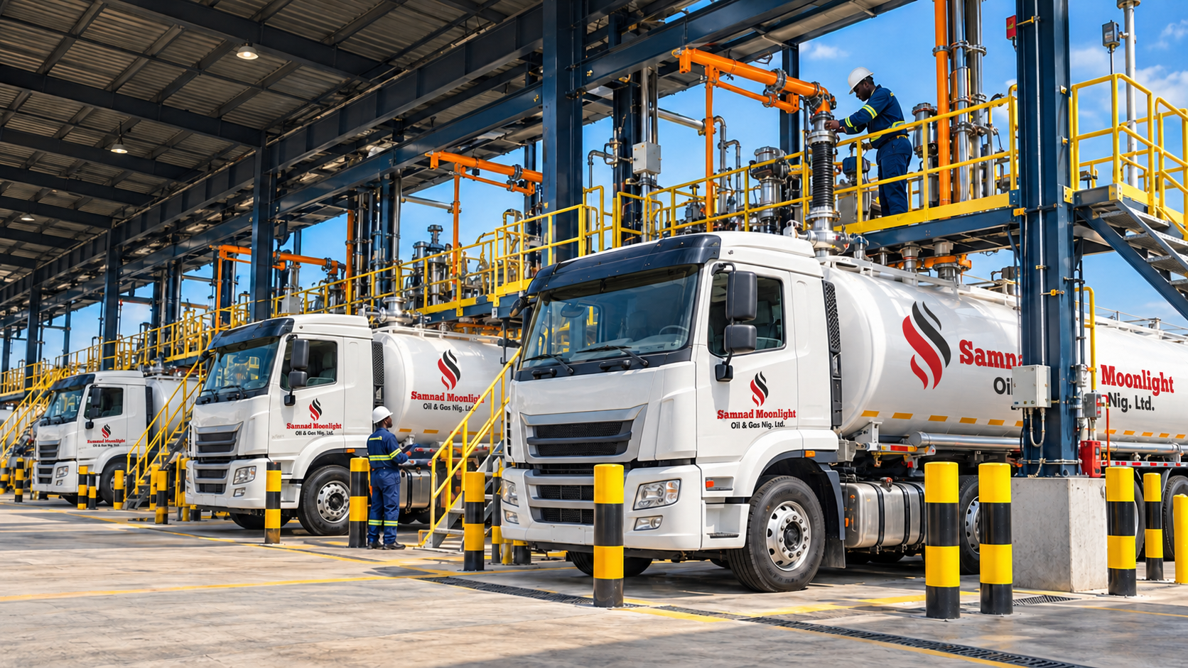 Branded tanker fleet at a loading facility